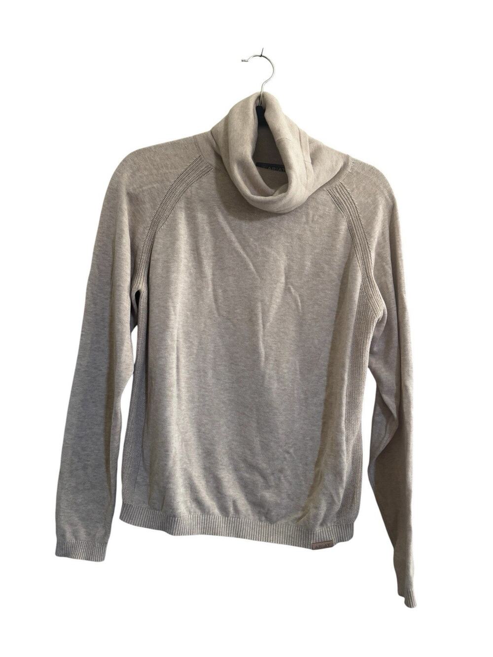 Ariat Lexi Sweater Womens Small Oatmeal Supima Cotton Cowl Neck Sweater #NE102